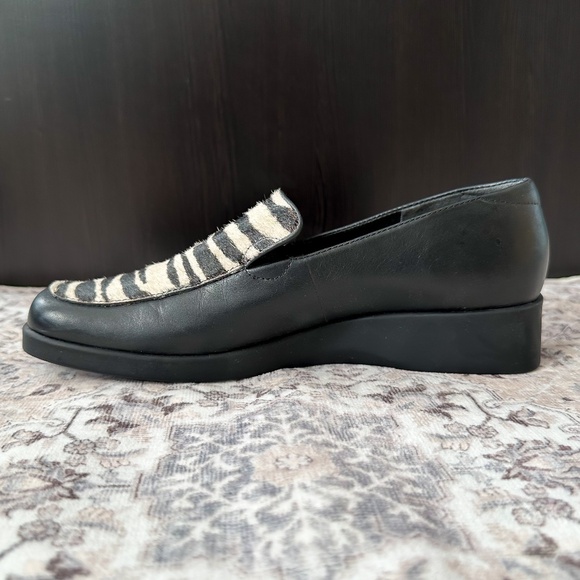 Hush Puppies Genuine Leather Zebra Print Calf Hair Loafers - Picture 7 of 12